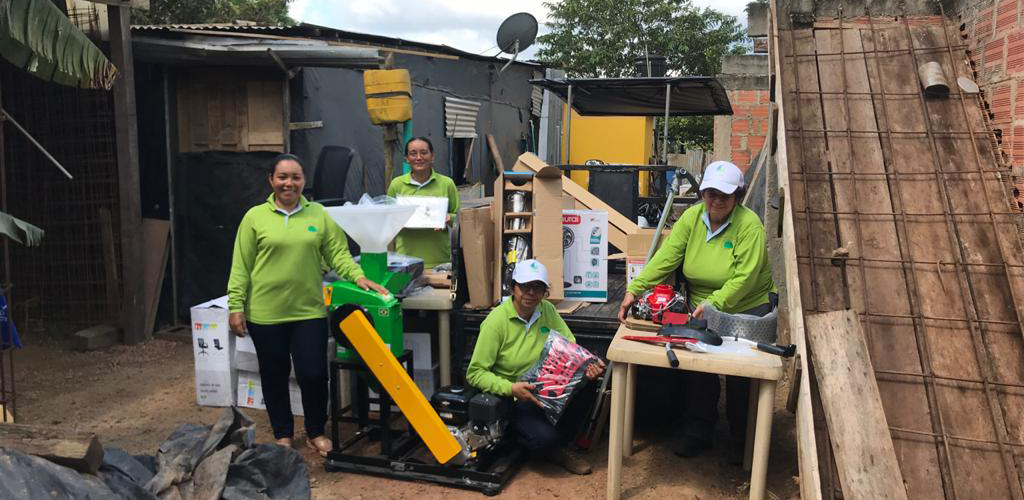 A group of women in Colombia formed the Recycling Association of Laurel to collect and turn food waste into compost and use it as fertilizer in crops planted with native seeds, aimed at fighting deforestation. We provided training and funds to these entrepreneurial women to carry on this important work and feel empowered by their new role in the local economy while also protecting the environment.