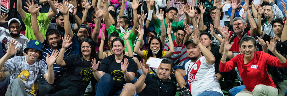 Members of the deaf community during a training on gender-based violence prevention.