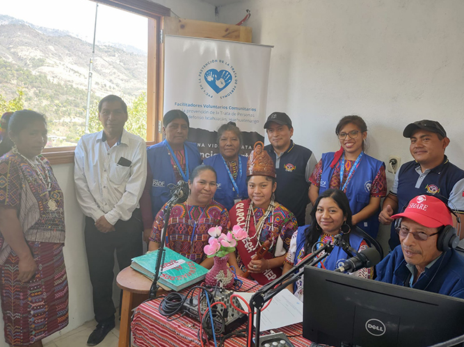 Participación en programa radial por FVCs en Ixtahuacán.