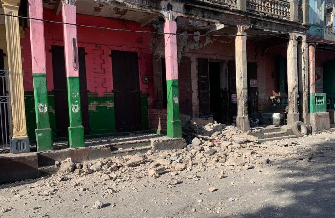 The earthquake left thousands dead, injured, or homeless.